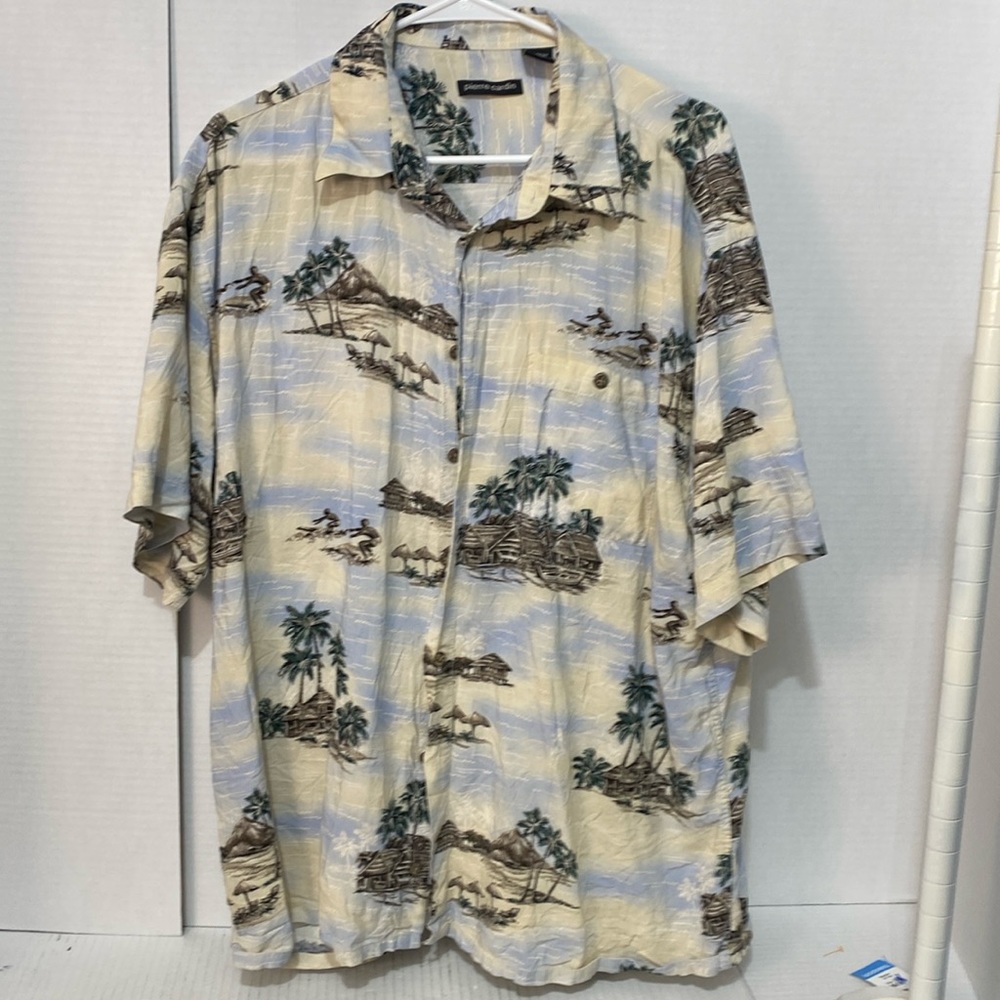 Pierre Cardin Hawaiian Shirt size XL Floral Design